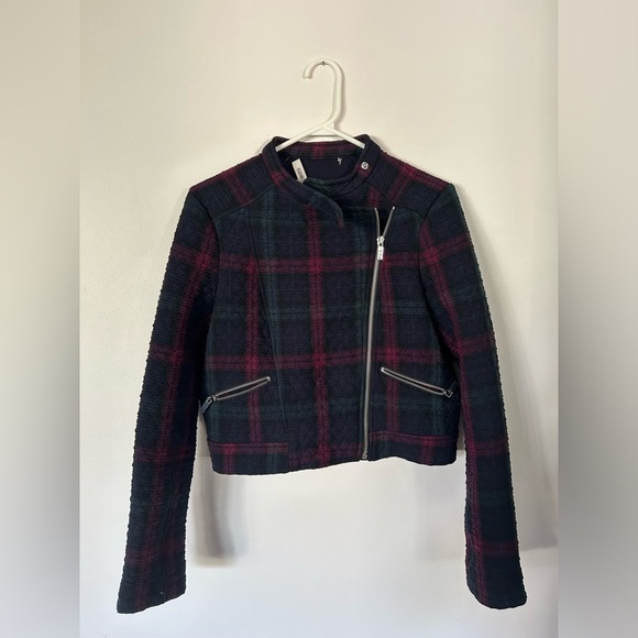 PRETTY LITTLE LIARS SPENCER Elizabeth & James Patti' Plaid Quilted Moto Jacket - Picture 4 of 12